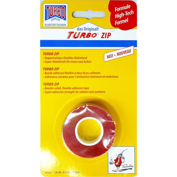 Turbo Zip 16.150.00 transparent, doppelhaftend 150 cm