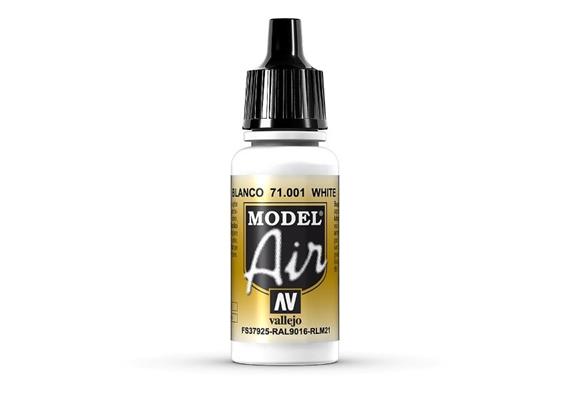 Vallejo 71.001 Model Air WHITE 17ml, FS37925 - RAL9016 - RLM21 | Bild 1