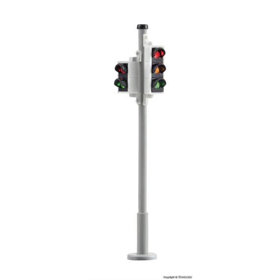 Viessmann 5095 Verkehrsampel mit Fussgängerampel und LEDs, 2 Stück - H0 (1:87)
