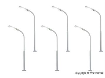 Viessmann 60906 Peitschenleuchte, LED weiss, 5+1 - H0 (1:87)