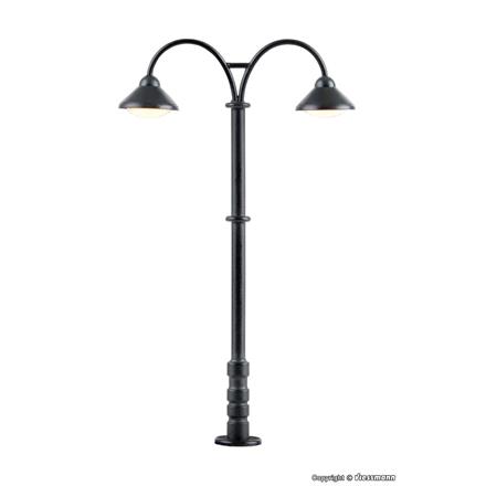 Viessmann 6109 Bahnsteigleuchte Baden-Baden, doppelt, 2 LEDs warmweiß - H0 (1:87)