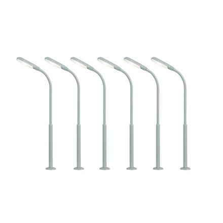 Viessmann 64906 Peitschenleuchte, LED weiß, 5+1 - N (1:160)