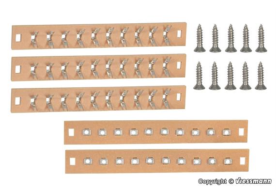 Viessmann 68475 Lötleisten 10-polig mit Schrauben, 5 Stück