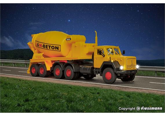 Viessmann 8013 MAGIRUS DEUTZ 3-achs Eckhauber mit Betonmischauflieger - H0 (1:87) | Bild 4