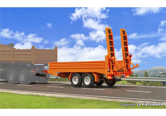 Viessmann 8217 Tandem Tieflader, kommunalorange, Funktionsmodell - H0 (1:87) | Bild 3