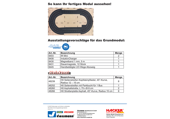 Viessmann 8460 CarMotion Grundmodul L 90 x B 54 x H 10 cm | Bild 6