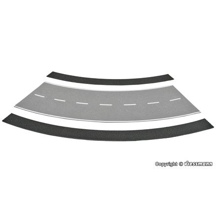 Vollmer 48238 Seitenstreifen Kopfsteinpflaster, 2 Stück - H0 (1:87)