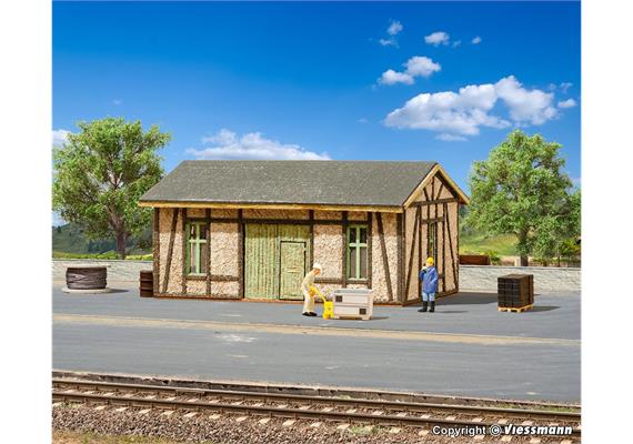 Vollmer 49590 Werkstatt mit Putz-/Fachwerkfassade - Polyplate Bausatz - Z (1:220) | Bild 1