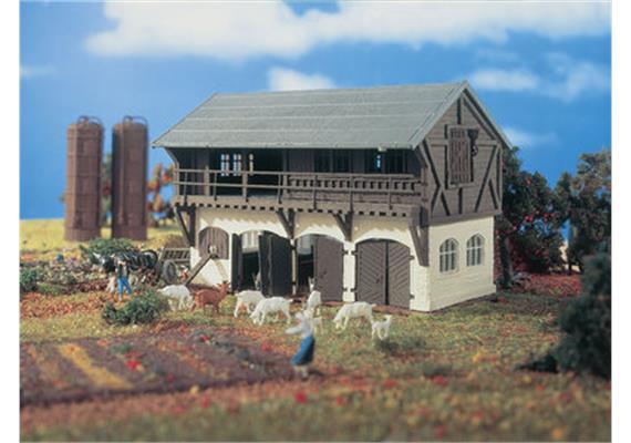 Vollmer Ziegenstall mit Ziegen Spur H0