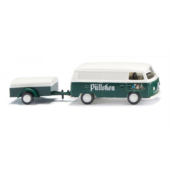 Wiking 030005 VW T2 Kastenwagen mit Anhänger "Pülleken" - H0 (1:87)