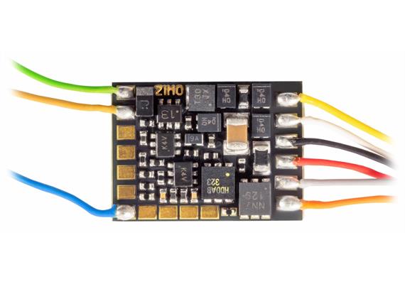 ZIMO MN170F Miniatur-Decoder Litzen und 6pol. Stecker, 0,7A, 2 Funktionsausgänge, N-H0m | Bild 2