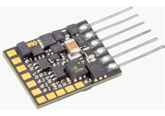 ZIMO MN170N Miniatur-Decoder mit 6pol. Direktschnittstelle, 0,7A, 2 FU-Ausgänge, N-H0m | Bild 1