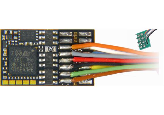 ZIMO MN300R H0-Decoder mit 8pol. Schnittstelle NEM652, 6 FU-Ausgänge, H0