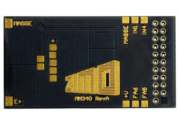 ZIMO MN340C H0 Decoder mit 21pol. mtc-Schnittstelle, 1.2A, 4 FA + 8 FA, 28,6 x 15,3 x 2,5 | Bild 3