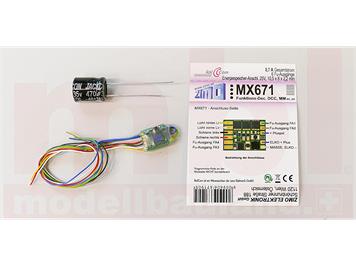 ZIMO MX671 Funktiondecoder, 6 Funktionsausgänge an Litzen