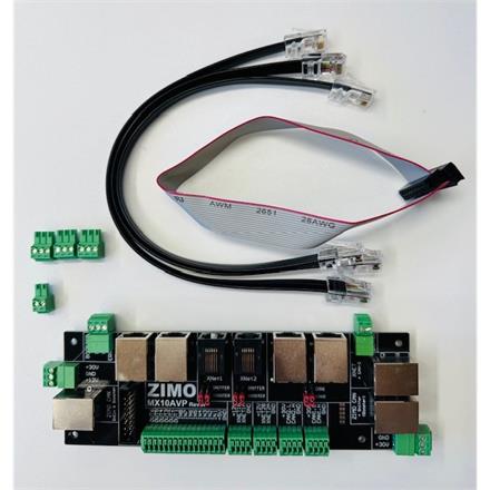 ZIMO MX10AVP Anschluss- und Verteilplatine zum MX10 inkl. Stecker und Kabel