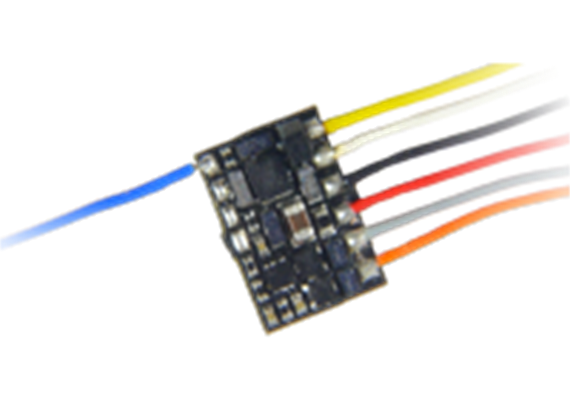 ZIMO MX615F Spur-Z Subminiatur-Decoder, 8,2 x 5,7 x 2mm, 0,5A Motor, 6pol. an Litzen | Bild 1