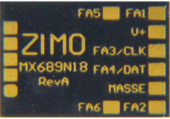 ZIMO MX689N18 Funktionsdecoder 14 x 9,5 x 2,1 mm, 0,7 A, Next18 | Bild 3