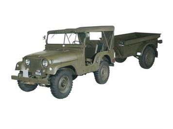 ACE Arwico Collection Edition 005102 Armee-Jeep Willys M38A1 mit Anhänger HO
