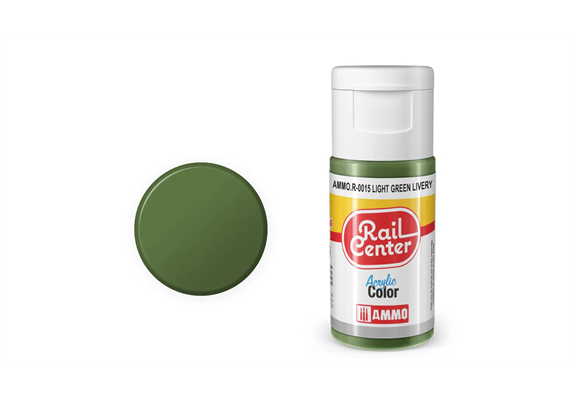 AMMO R-0015 Rail Center Hellgrün, matt, Acrylfarbe, 20 ml