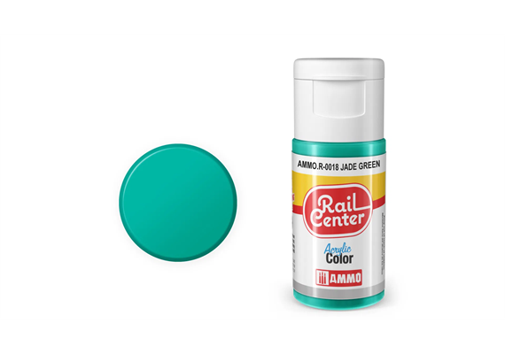 AMMO R-0018 Rail Center Jadegrün, matt, Acrylfarbe, 20 ml