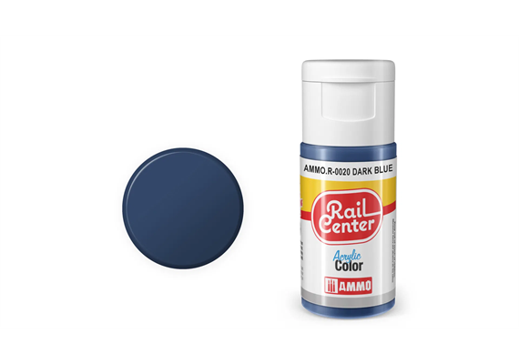AMMO R-0020 Rail Center Dunkelblau, matt, Acrylfarbe, 20 ml