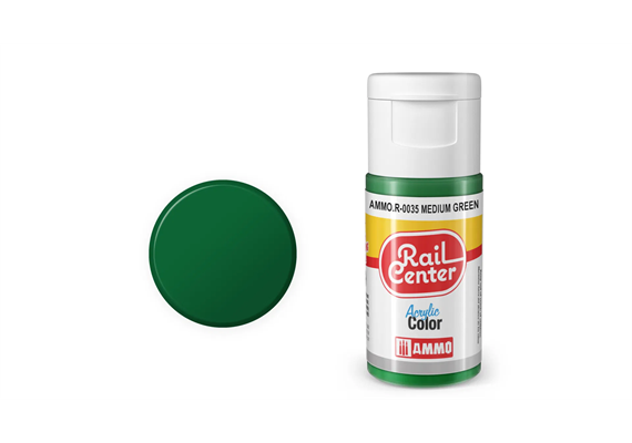 AMMO R-0035 Rail Center Mittelgrün, matt, Acrylfarbe, 20 ml