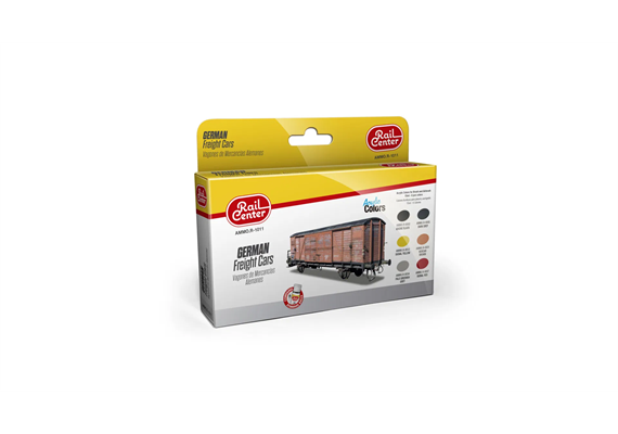 AMMO R-1011 Rail Center Deutsche Güterwagen, Farb-Set