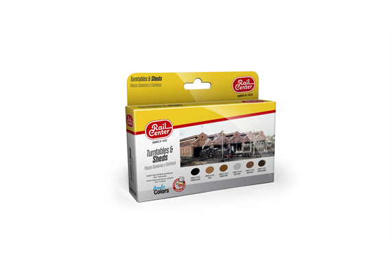 AMMO R-1032 Rail Center Drehscheiben & Schuppen, Farb-Set