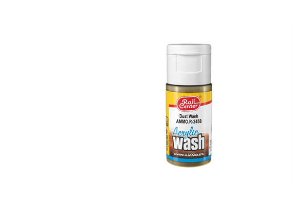 AMMO R-2458 Staub, Acryl Wash, Inhalt 15ml - H0, TT, N, Z, 0, 1, G, H0m, H0e