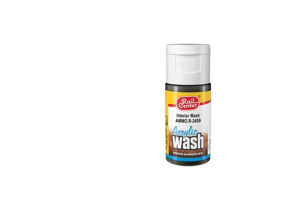 AMMO R-2459 Innenbereich, Acryl Wash, Inhalt 15ml - H0, TT, N, Z, 0, 1, G, H0m, H0e