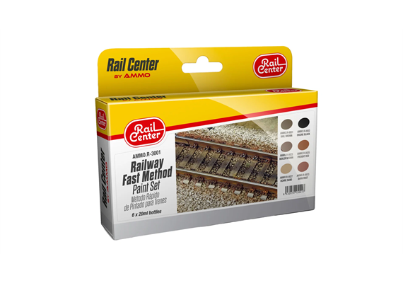 AMMO R-3001 Schnelllackierung der Gleise, Farb-Set