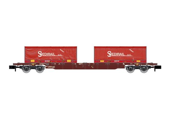 Arnold HN6654 FS 4-achsiger Containertragwagen Sgnss braun - N (1:160)