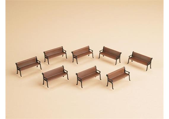 Auhagen 41199 Bänke, 8 Stück - H0 (1:87)