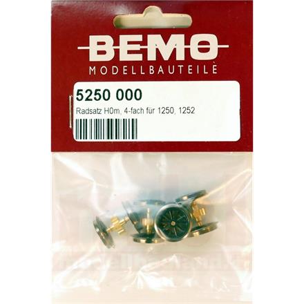 Bemo 5250 000 Radsatz mit Zahnrad für komplette Lok Ge 4/4I (= 4 Stück) - H0m (1:87)