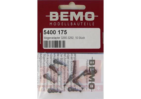 Bemo 5400 175 Wagenadapter für 3290-3292 - 10 Stück - H0m (1:87)