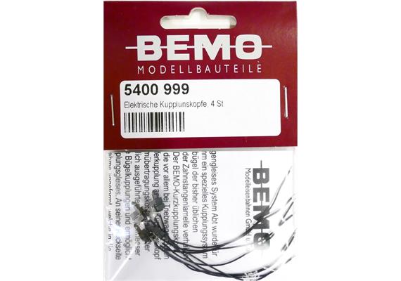 Bemo 5400 999 Elektrische Kupplungsköpfe, 4 Stück - H0m (1:87)
