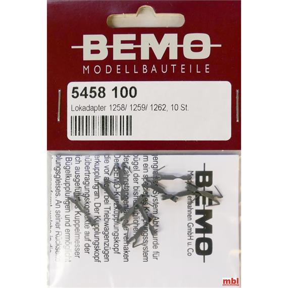 Bemo 5458 100 Kurzkupplung für 1258 / 1259 / 1262, 10 Stück - H0m (1:87)