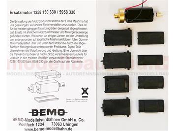 Bemo 5958 330 Motor 5-pol. für 1250/ 1252/ 1258/ 1259 - H0m (1:87)
