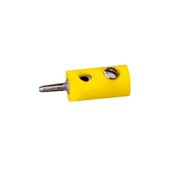 Brawa 3051 Stecker rund 2,5 mm gelb, 10 Stück
