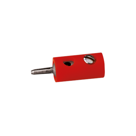 Brawa 3052 Stecker rund 2,5 mm rot, 10 Stück