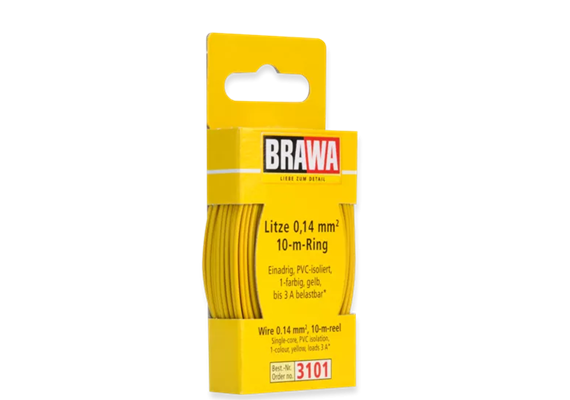 Brawa 3101 Litze 0,14 mm², gelb, 10 m