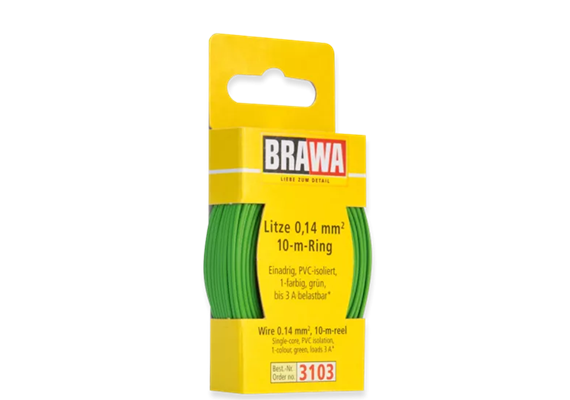 Brawa 3103 Litze 0,14 mm², grün, 10 m