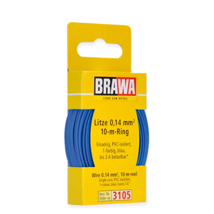Brawa 3105 Litze 0,14 mm², blau, 10 m