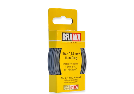 Brawa 3107 Litze 0,14 mm², grau, 10 m
