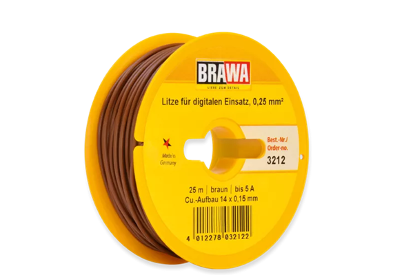 Brawa 3212 Litze für digitalen Einsatz, 0,25 mm², braun