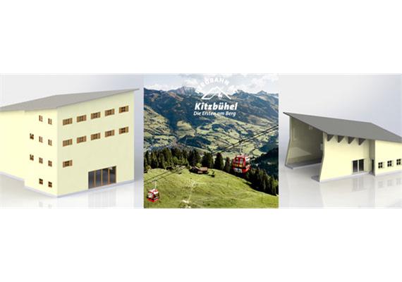 Brawa 6343 Gebäudebausatz zur Hahnenkamm Berg- und Talstation - H0 (1:87)
