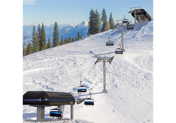 BRAWA 6346 Sesselbahn mit 6er Sesseln inklusive Gebäude - H0 (1:87) | Bild 1