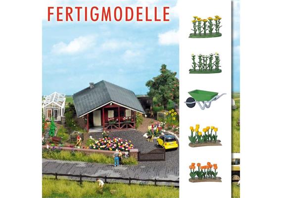 Busch 1231 Tulpen und Margeriten, fertig montiert - H0 (1:87)