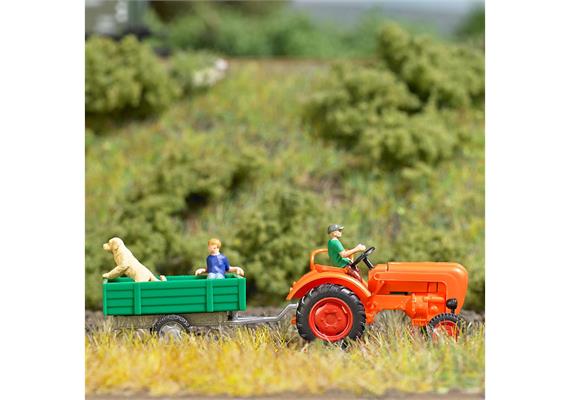 Busch 50052 Allgaier A 111 L mit Einachsanhänger und Figuren - H0 (1:87) | Bild 3